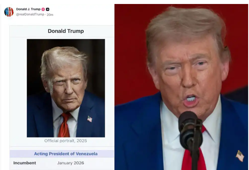 ट्रम्पले आफूलाई गरे भेनेजुएलाको कार्यवाहक राष्ट्रपति घोषणा !