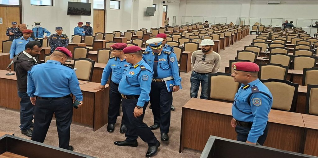 नयाँ संसद भवनको सुरक्षा अवस्थाबारे उच्च प्रहरी अधिकृतले गरे निरीक्षण