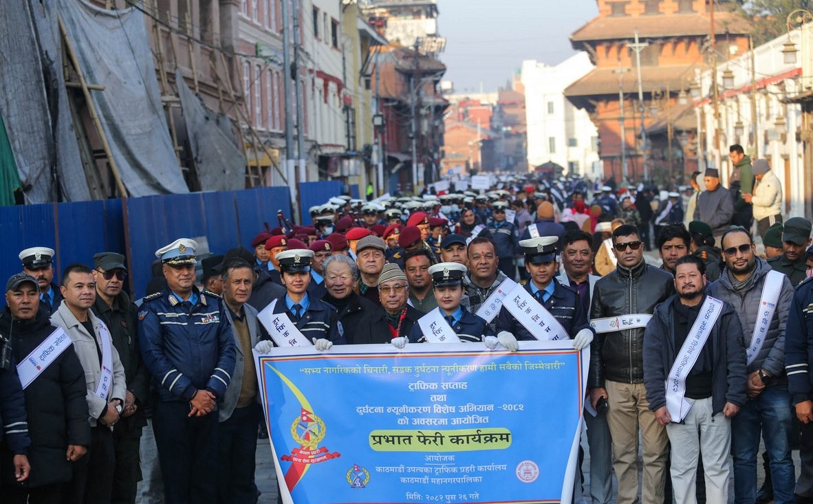 ट्राफिक सप्ताहमा २३ हजारभन्दा बढी लाभान्वित, ‘सानो लापरबाही ठूलो दुर्घटना’ सन्देश प्रवाह