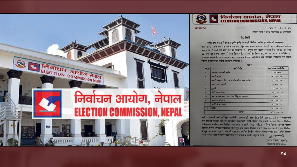 राष्ट्रिय सभा सदस्य निर्वाचनमा उम्मेदवारको खर्च सीमा तोकियो